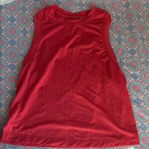 Red lululemon jersey training tank top